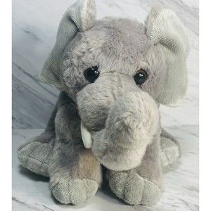 Aurora Destination Nation Grey Elephant Stuffed Plush 8" Soft Animal Toy Cuddly